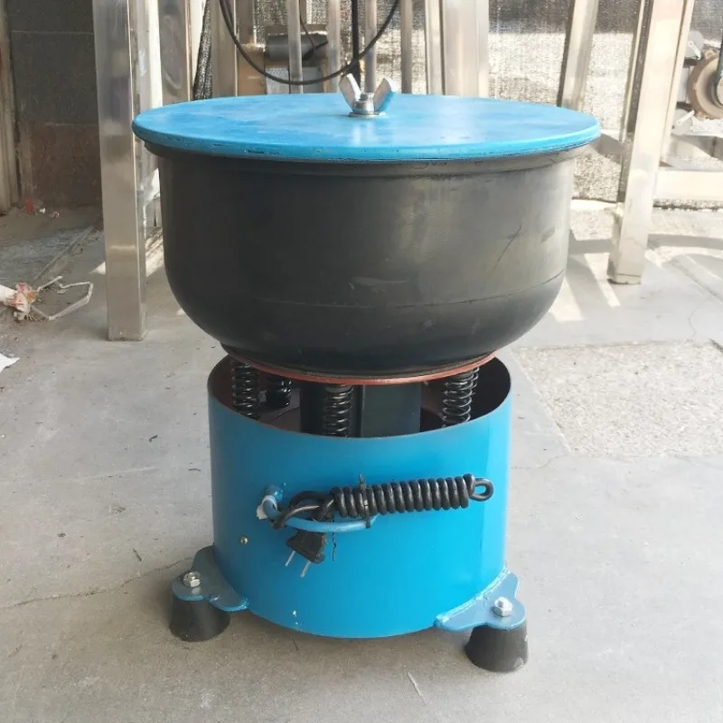 Professional Jade Vibratory Polishing Machine Small Jewelry Tumbler Grinder for Jadeite Agate Bangle Finishing Black Rubber