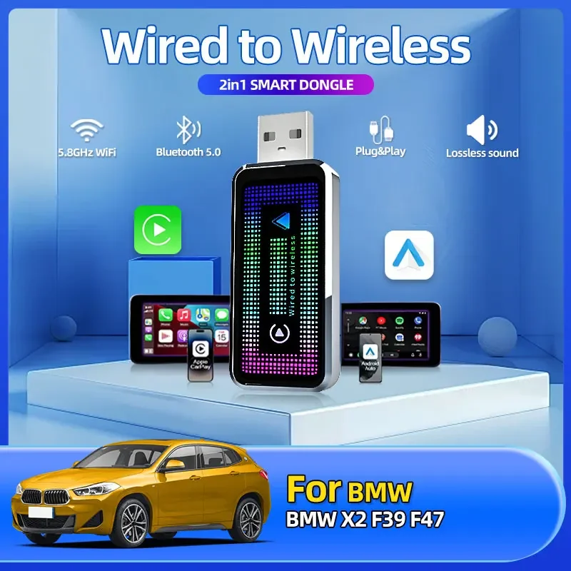 2в1 Wireless CarPlay Android Auto Wireless Smart Dongle Mini Box Plug And Play для BMW X1 E84 F48 F49 F39 Автомобильные аксессуары Инструменты 2в1 Wireless CarPlay Android Auto Wireless Smart Dongle Mini Box Plug And Play для BMW X1 E84 F48 F49 F39 Автомобильные аксессуары Инструменты