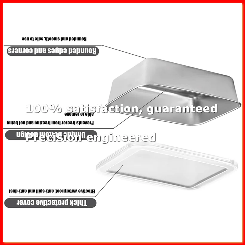 Stainless Steel Containers for Food Storage,Food Storage Bento Box Container,Leak Proof Silicone Lid Dishwasher Safe-A09G