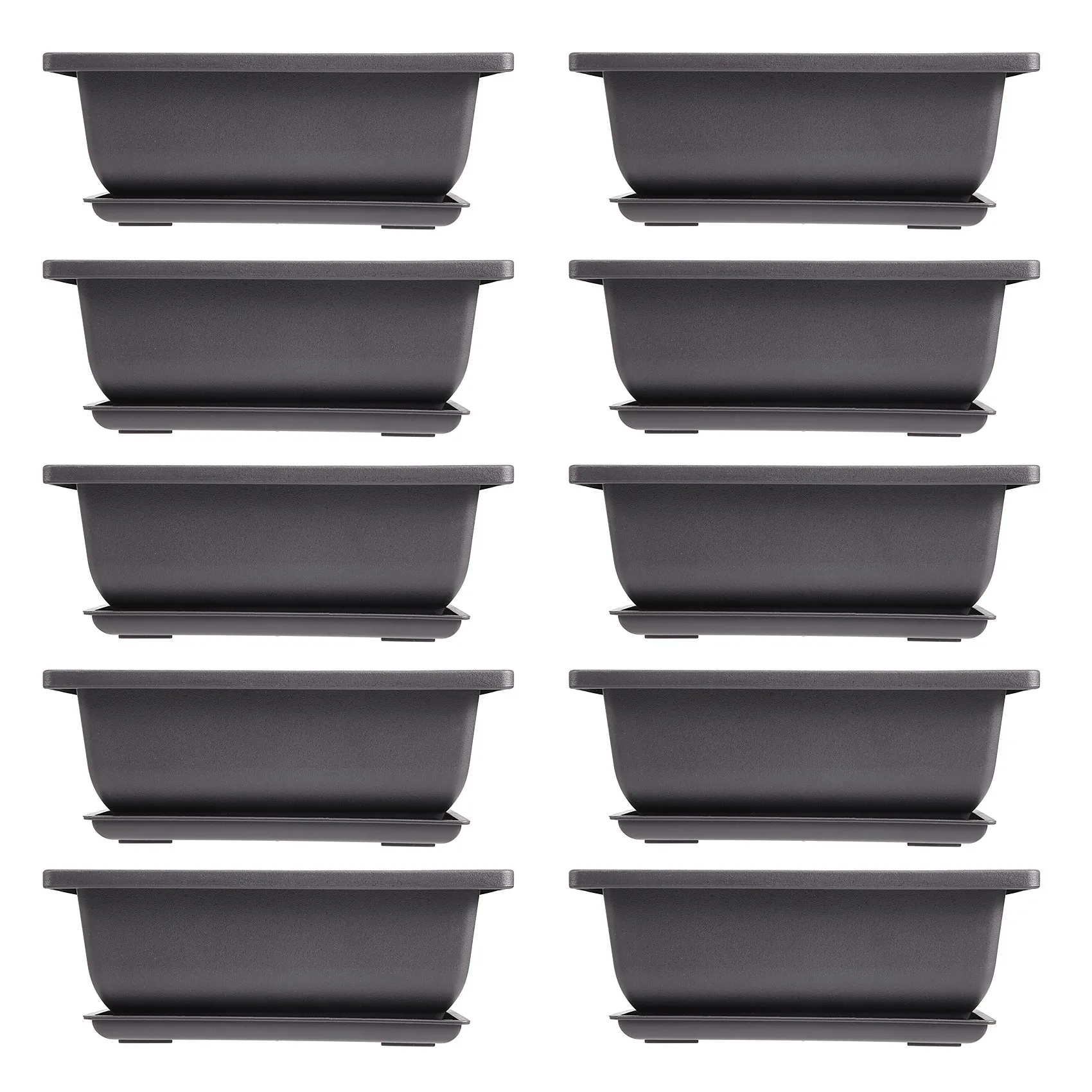 10 Packs Bonsai Training Pots with Tray Plastic Bonsai Plants Growing Pot for Garden Yard Living Room Balcony 16.5X12cm