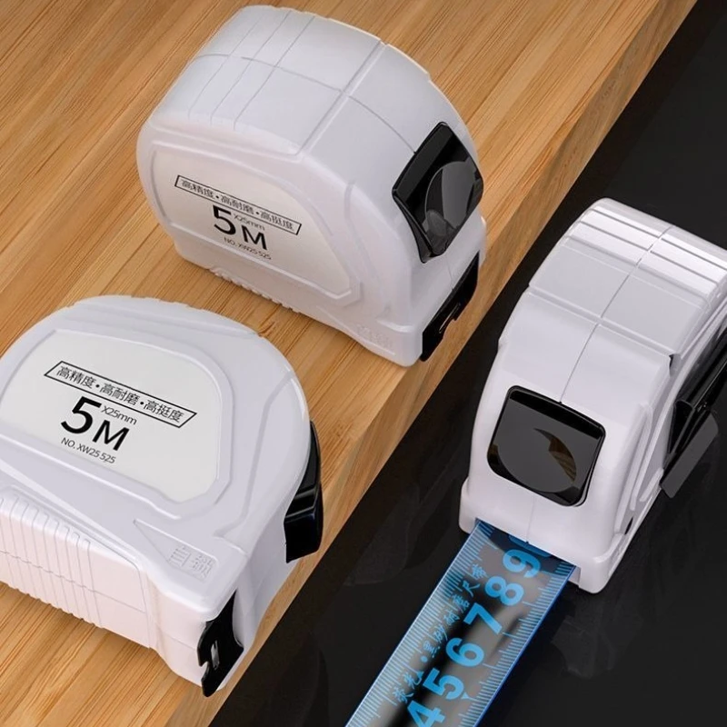 شريط فولاذي كلاسيكي ذاتي القفل بالضوء الأزرق مقاس 5 م/7.5 م/10 م لبناء الديكور واسع للغاية وسميك للغاية