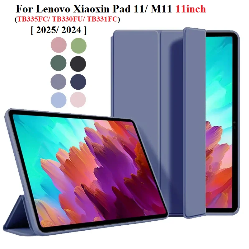 For Lenovo Xiaoxin Pad 2025 11 inch TB335FC Case Auto Sleep Wake Soft Back Case Lenovo Xiaoxin Tab M11 2024 TB330FU/TB331FC 11