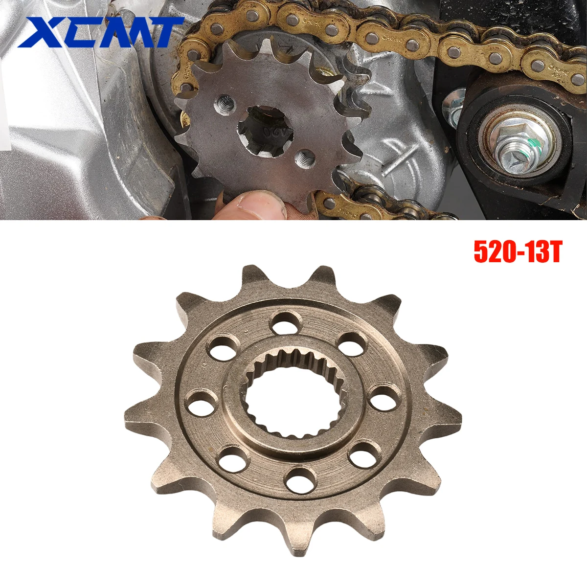 Motorräder Zubehör Kette 520 13T Ritzel Für HONDA CR125 2004-2007 CRF250R CRF250X 2004-2017 moto Kettenrad Rad