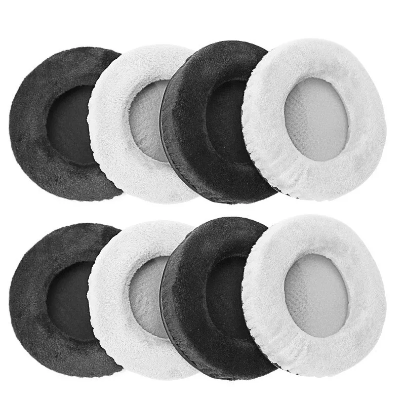 2 pezzi Cuscinetti auricolari in velluto 60 65 70 75 80 85 90 95 100 105 110MM Cuffie auricolari Cuscino in schiuma Paraorecchie nero grigio