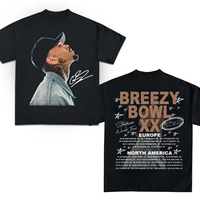 Chris Brown Tour Shirt 2025 Chris Brown Tour Breezy Bowl XX T-Shirt Summer New Men's and Women's Cotton Top