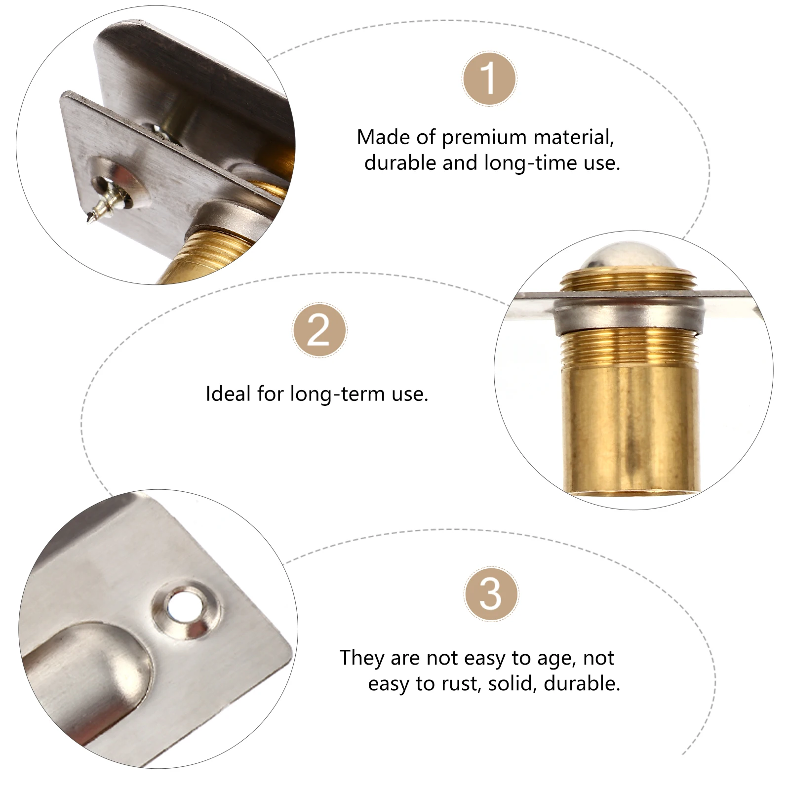 

2 Pcs Bead Lock Door Spring Ball Latch niture Catch Invisible Stainless Steel