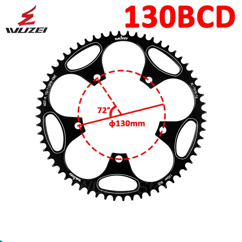 WUZEI vélo de route rond étroit large pignons 110 BCD 50/52/54/56/58T roue à chaîne route pliant vélo pédalier plateau