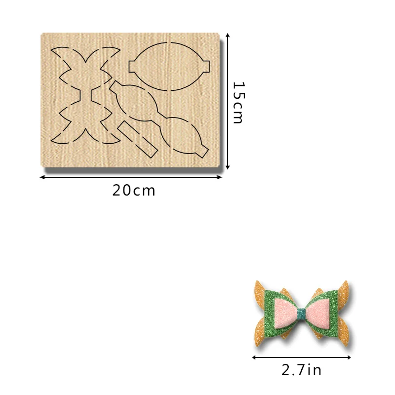 BD114    2023 New Bow Hairpin Wood Cutting Mold With Customizable Dimensions For Most Machines