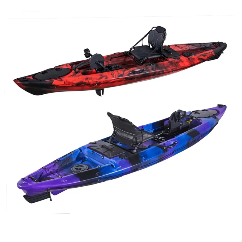 Smooth Durable Plastic Hull Sea Fishing 1 Person Pedal Kayak With Lightweight Design And Customizable Colors