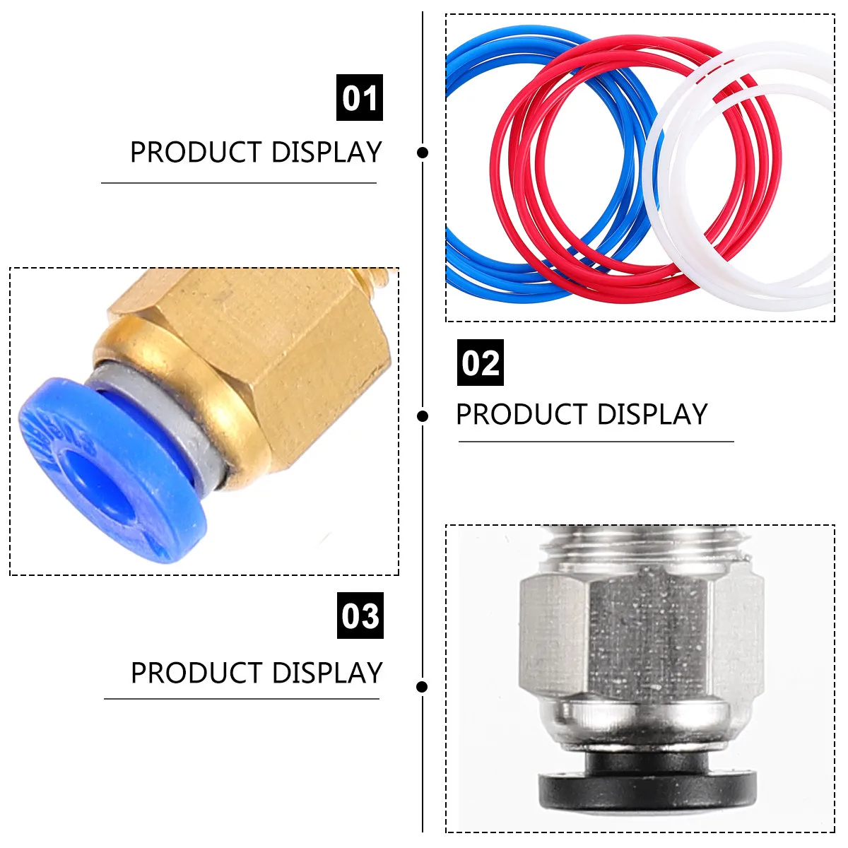 

9Pcs 3D Printer Accessories Parts High Hardness Ptfe Tube Quick Fitting Pneumatic Fitting for 3D Printer Supplies