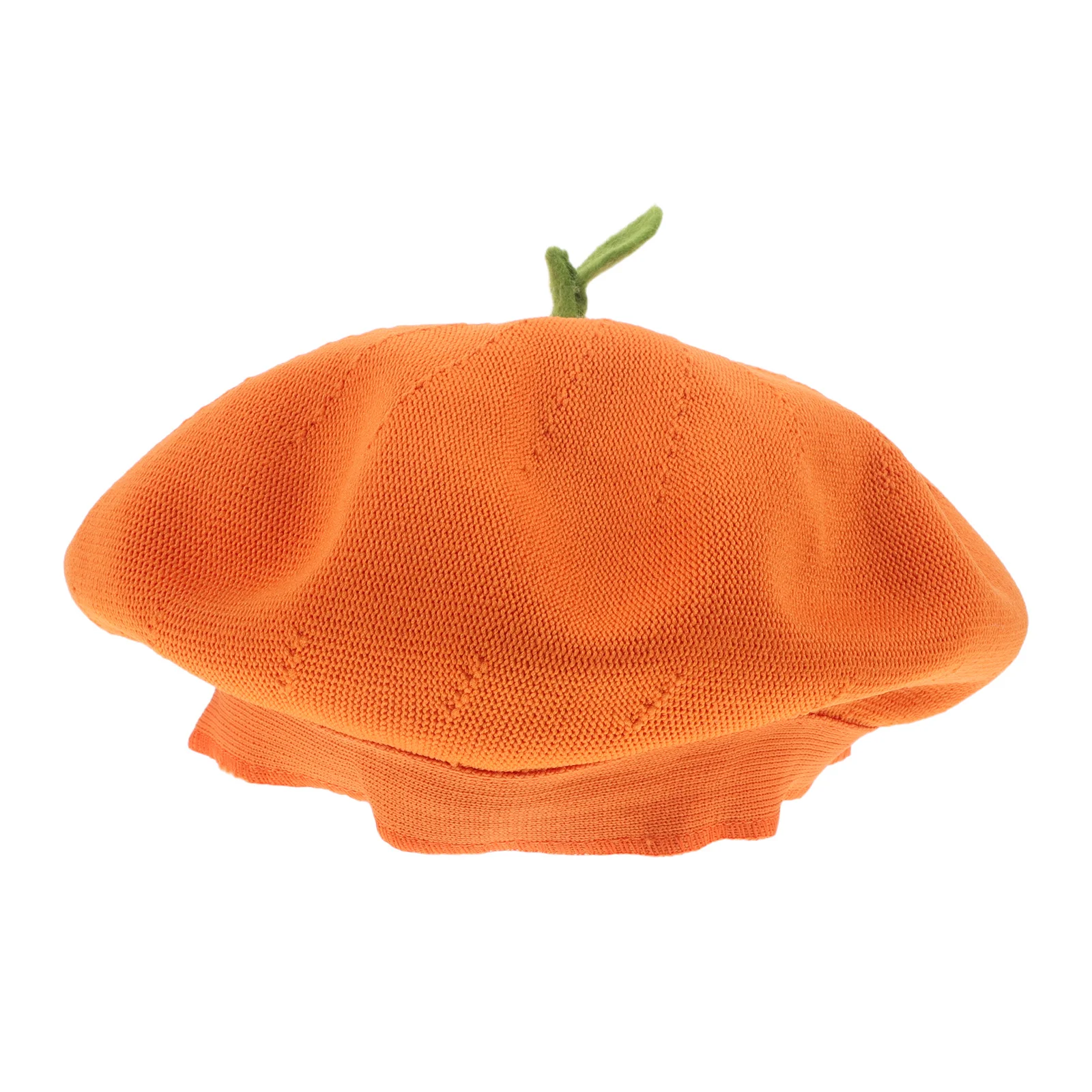 

Orange Beret Hat Japanese Design Cute Leaf Decoration Warm Comfortable Spring Autumn Women Headwear French Beanie