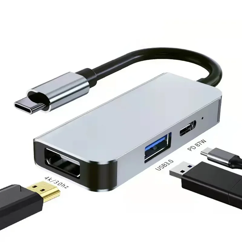 Type-C Laptop Docking Station USB C Dock HDMI-compatible VGA USB Hub Adapter for MacBook HP Dell XPS Lenovo ThinkPad Asus