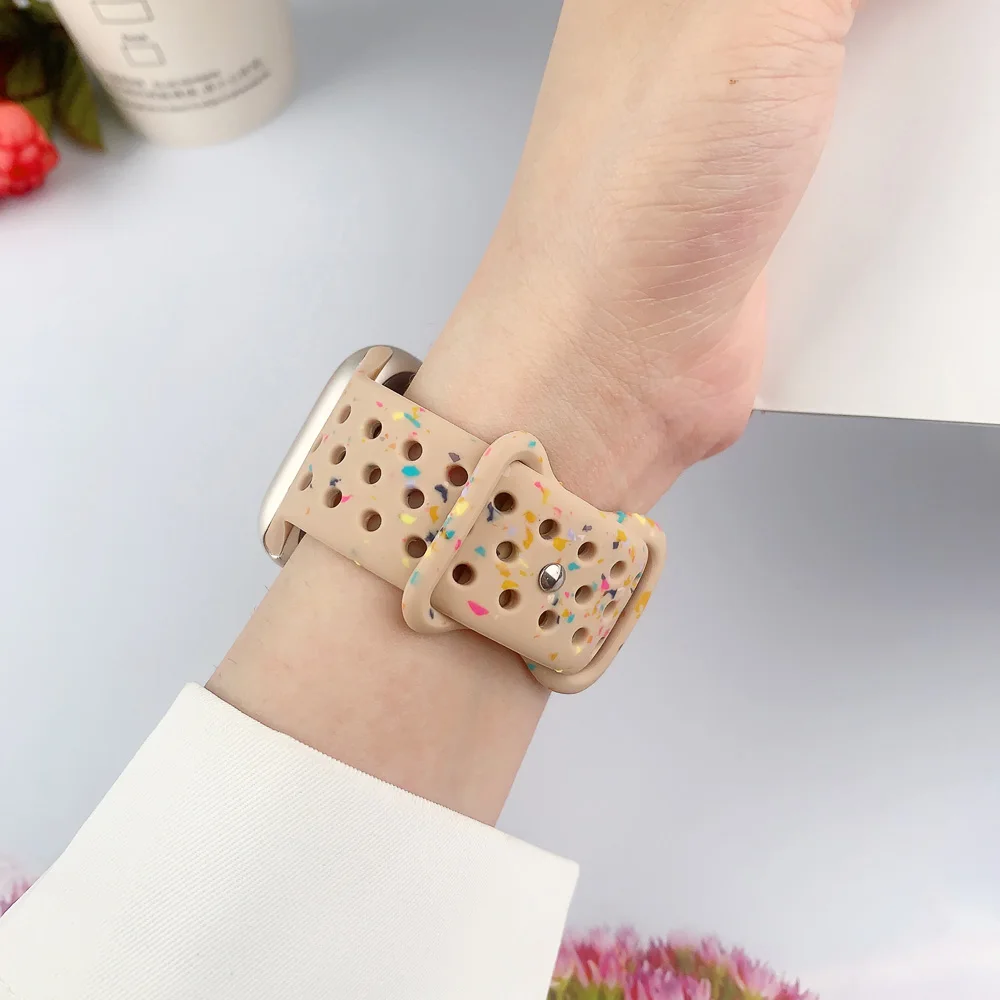 Siliconen sportband voor Apple Watch Band 44 mm 45 mm 41 mm 40 mm 49 mm 42 mm 38 mm Armband voor iWatch-serie Ultra 2 SE 9 8 7 6 5 4 3
