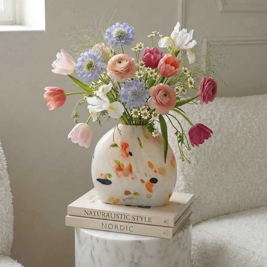 YFY gentle art glazed vase ornament living room vase high sense