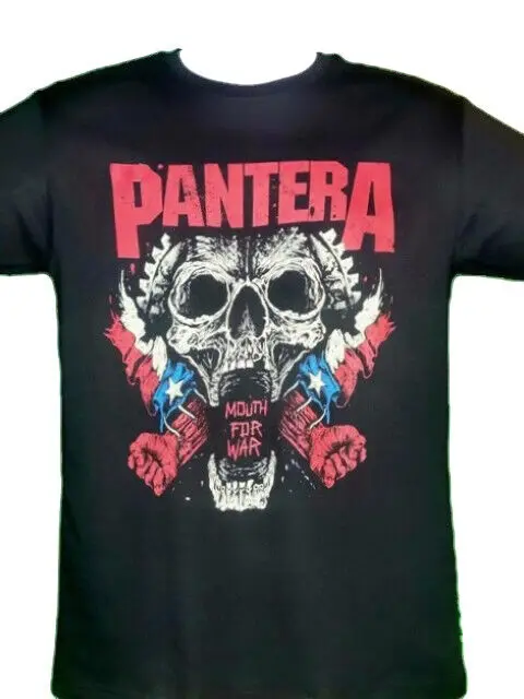 

Футболка PANTERA - MOUTH FOR WAR - NEW Band Merch, Черная мужская одежда, топы с коротким рукавом