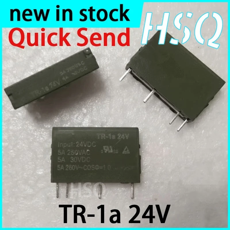 2PCS New TR-1a 24V 4-pin 5A Set of Normally Open Relays