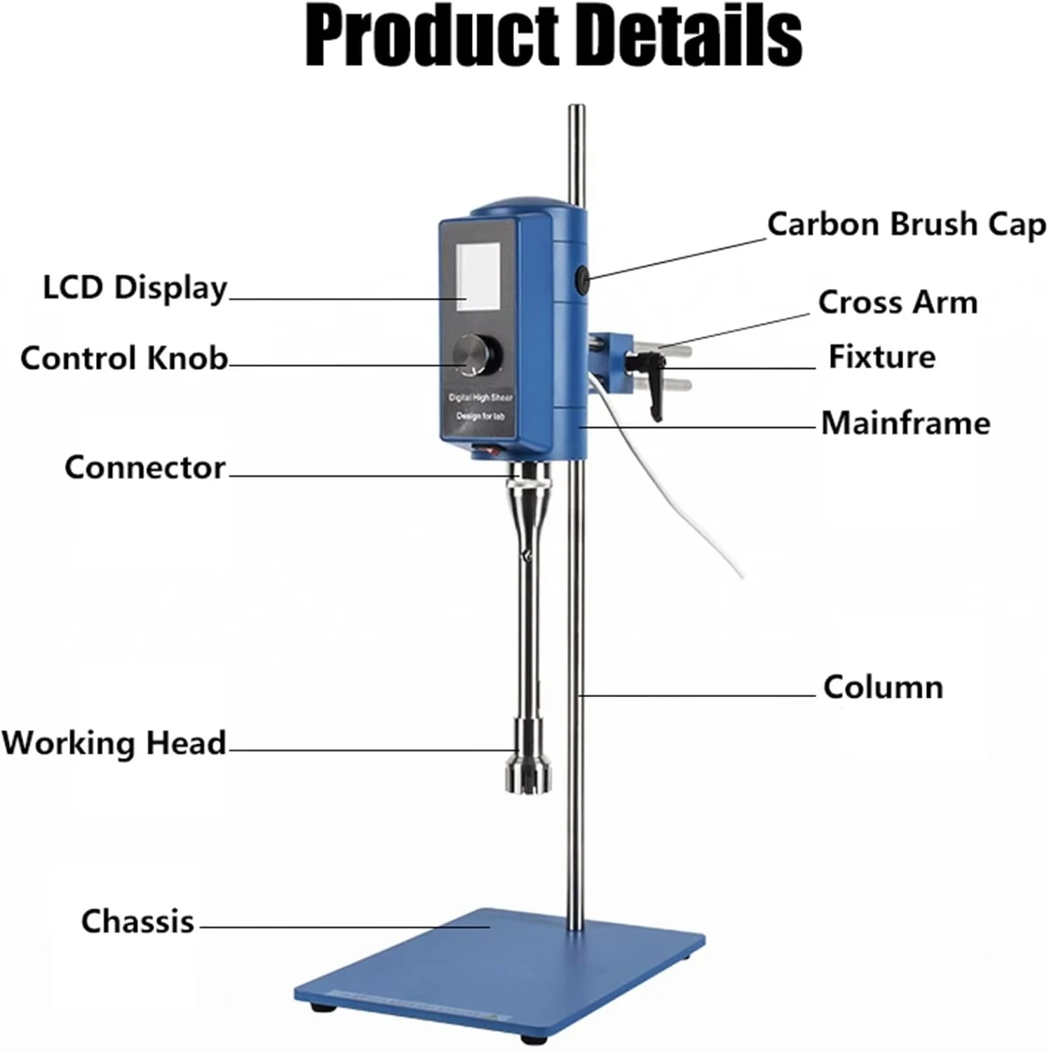 Cream Homogenizer Digital Timing 13L Laboratory Dispersion 28000 rpm High Shear Mixer Homogenizer Cosmetics Emulsifier