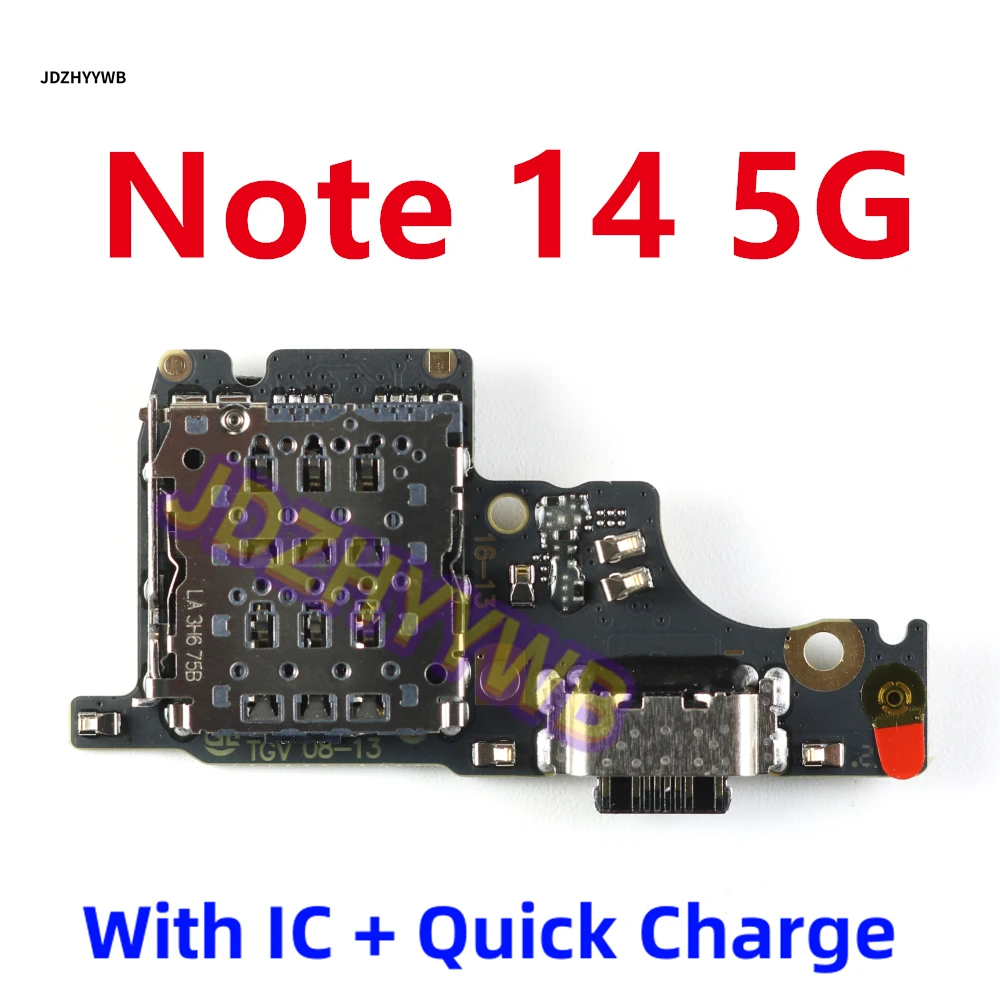 USB Charger Dock Connector Board Charging Port Flex Cable Replacement Parts For Xiaomi Redmi Note 14 5G Note14  24094RAD4G