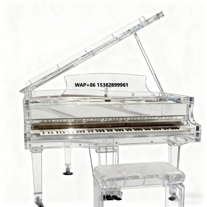 

Factory-Direct Customized Eco-Friendly High-Luxury Minimalist Dreamy Carved Transparent Acrylic Crystal 88-Key Grand Piano Piano