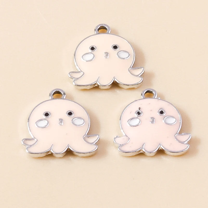 Leslie 10 Stück Cartoon Octopus Charms für Ohrringe Armband Halskette Tintenfisch Anhänger DIY handgemachte Schmuckherstellung Zubehör – Detail 14
