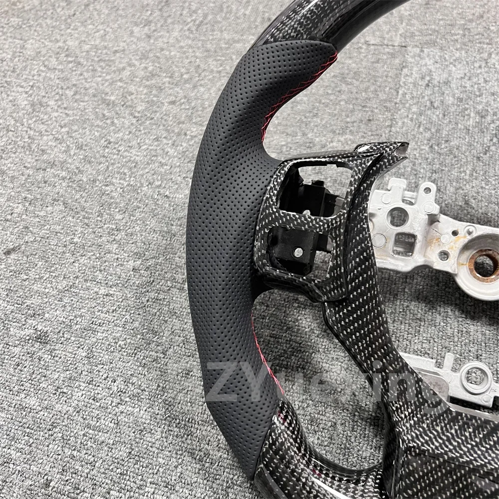 Custom Car Interior Accessories Steering Wheel Carbon Fibre Black Leather for Lexus ES300 IS250 GS350 F Sports