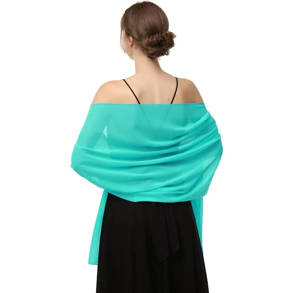 Szale i chusty damskie na suknię wieczorową Szyfonowy szal Miękki, elegancki, jedwabisty szal ślubny Pashmina