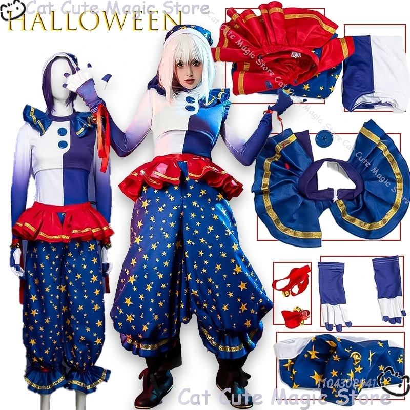 

MoonDro Joker Хэллоуин Косплей Костюм Полный комплект с аксессуарами для парика для макияжа для мужчин и женщин - официальный наряд из Arkham Asylum