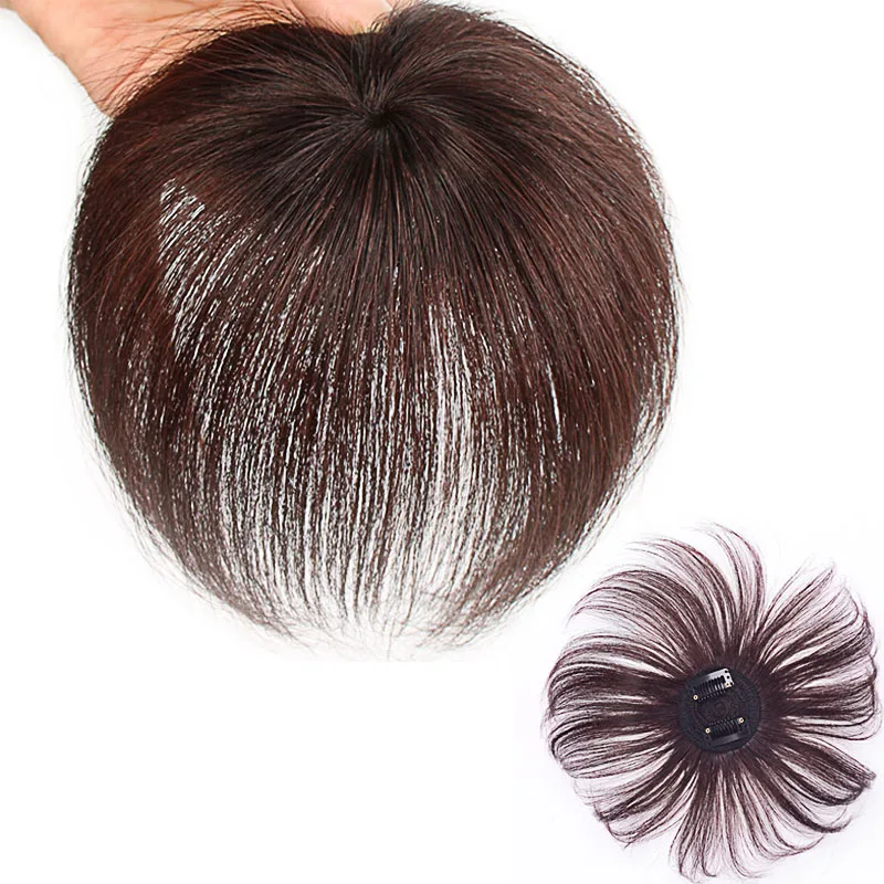 여성용 리얼 헤어 탑 헤어 패치 흰머리 커버용 헤어피스 볼륨 증가 인비저블 인모 패치 합성