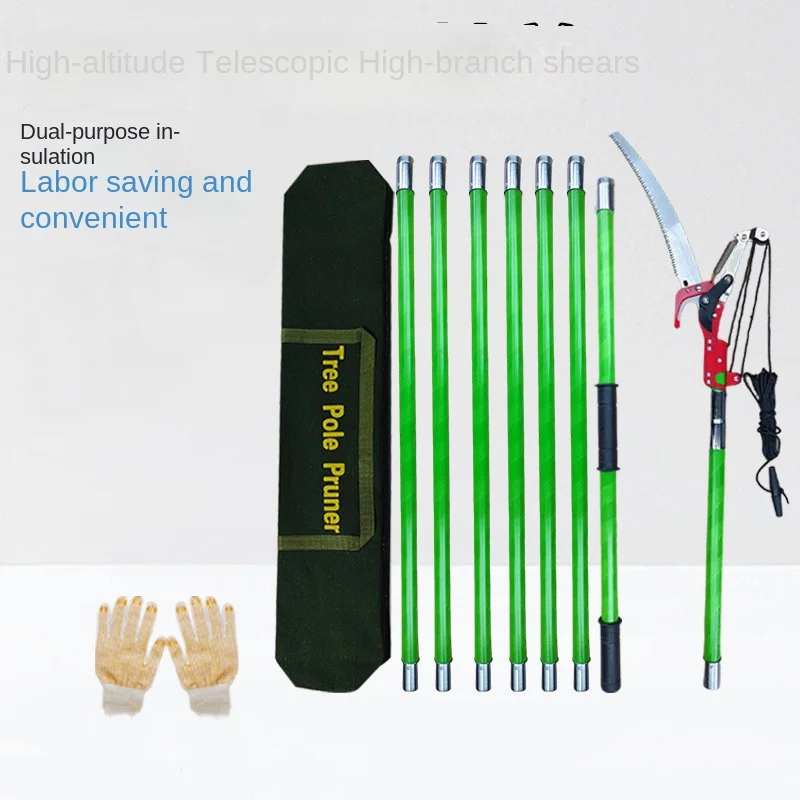 Tijeras de podar telescópicas para jardín al aire libre, herramienta de mano, sierra de ramas de gran altitud, tijeras de podar, ramas frutales, árboles, recolección de frutas