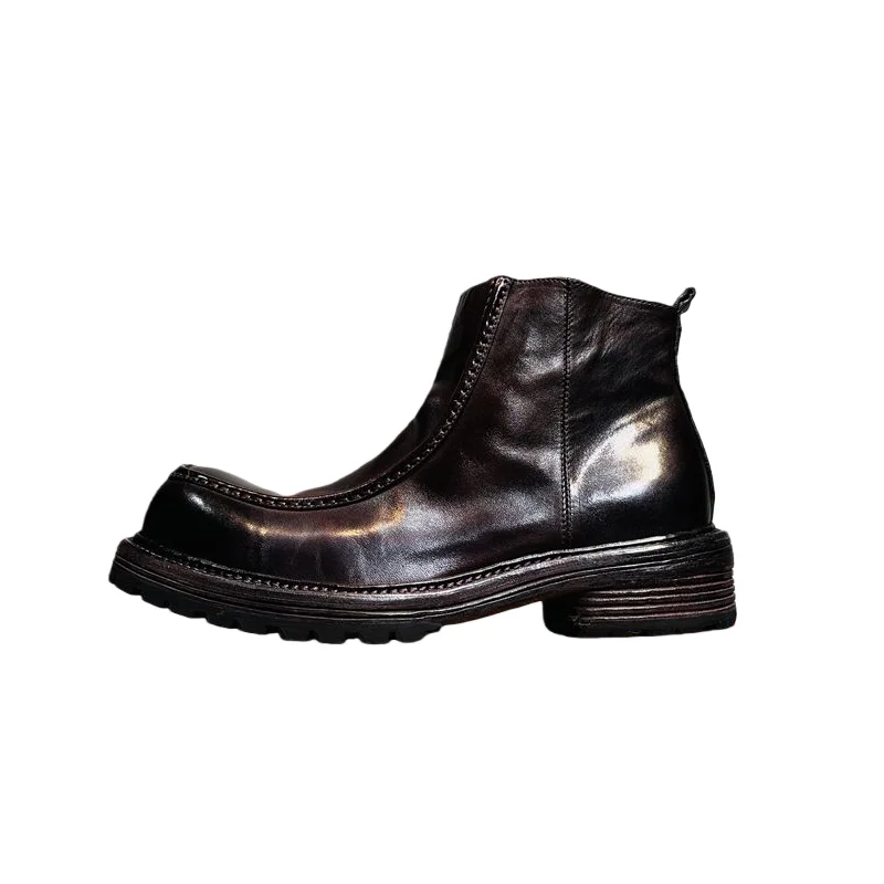 

Classic Men's Cowhide Boots, Durable Horsehide Boots for Business & Casual Outdoor Use Comfortable Horsehide AJ3103