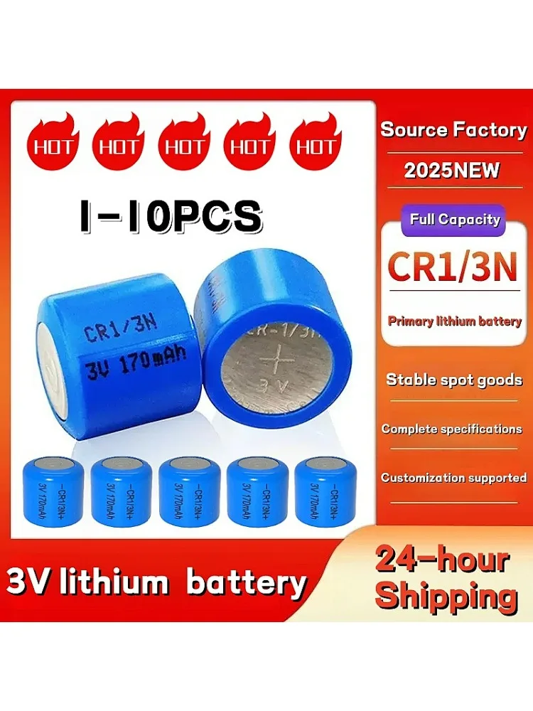 1-10 SZTUK BATERII LITOWYCH 3V CR1/3N 170mAh 3V CR-1/3N CR13N M6 M7 DL-1/3N CR1/3N BATERIA WYSOKONAPIĘCIOWA WYSOKONAPIĘCIOWA O WYSOKIM PRĄDZIE — zdjęcie produktu 7
