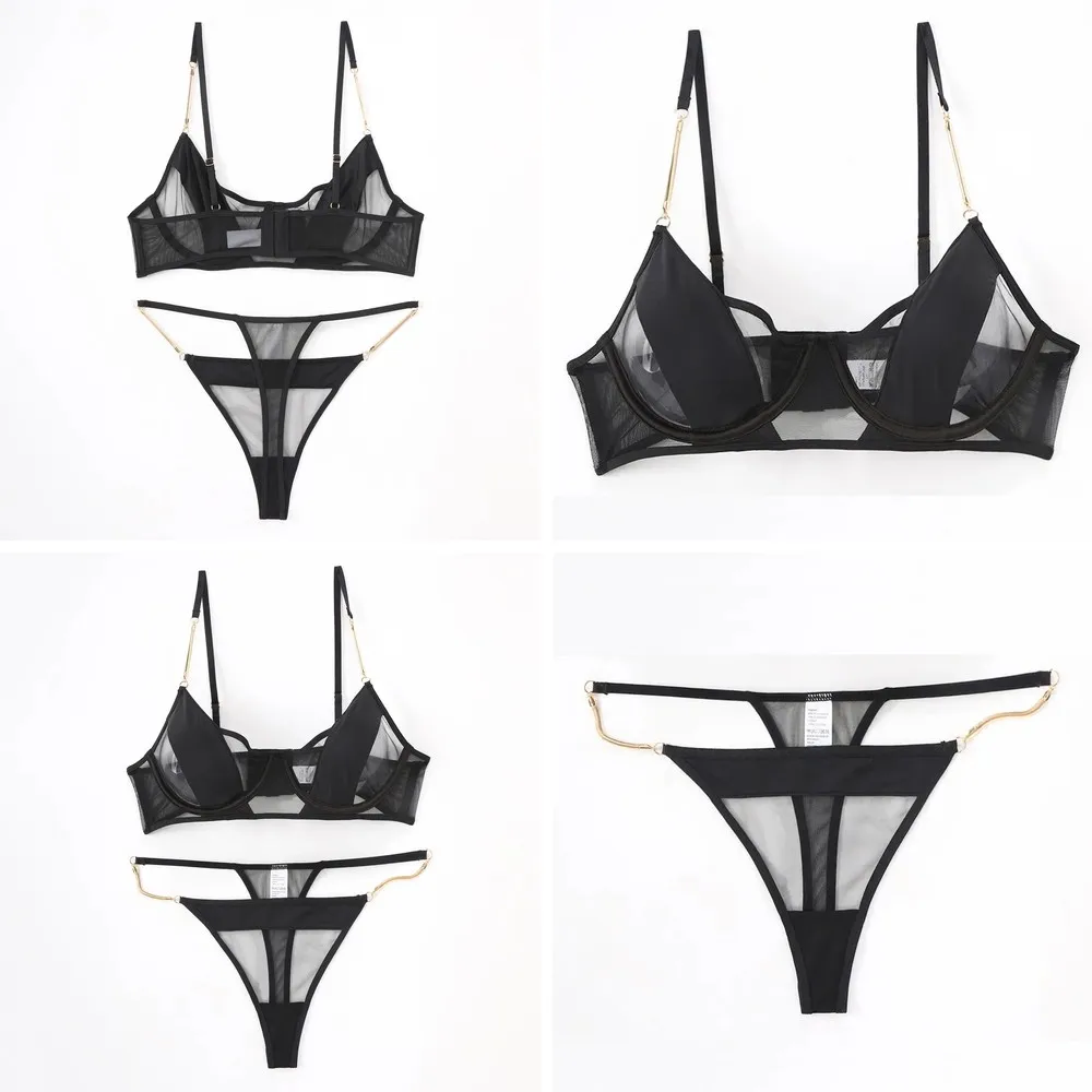 

French Seamless Bra & Panty Set for Women, Push-Up Adjustable Lingerie, Breathable Comfort Underwear