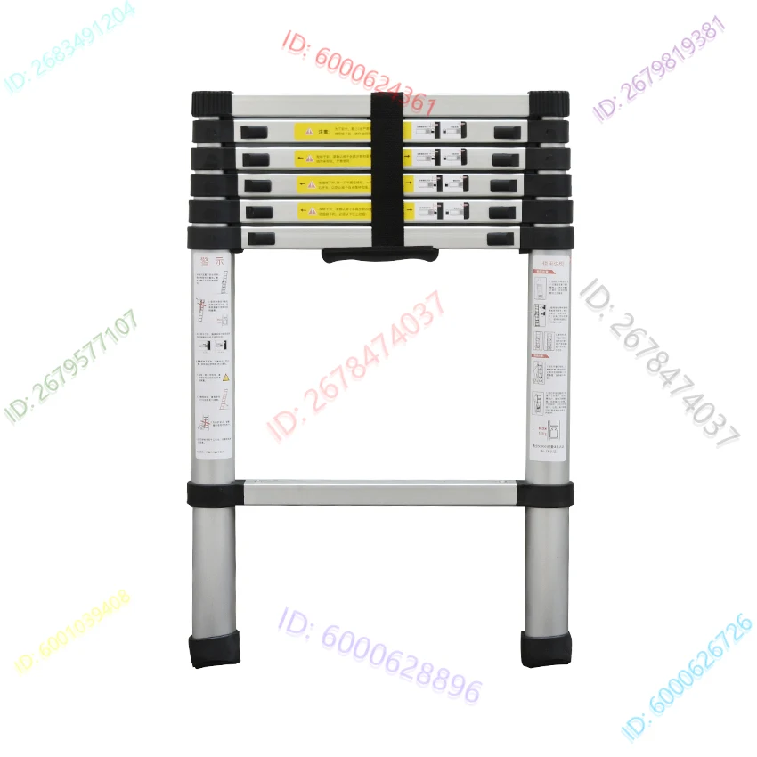 

DLT-A Portable Thick Aluminum Alloy Extension Ladder Single-sided Telescoping Straight Ladder 2 Meters 7 Steps Foldable Ladder