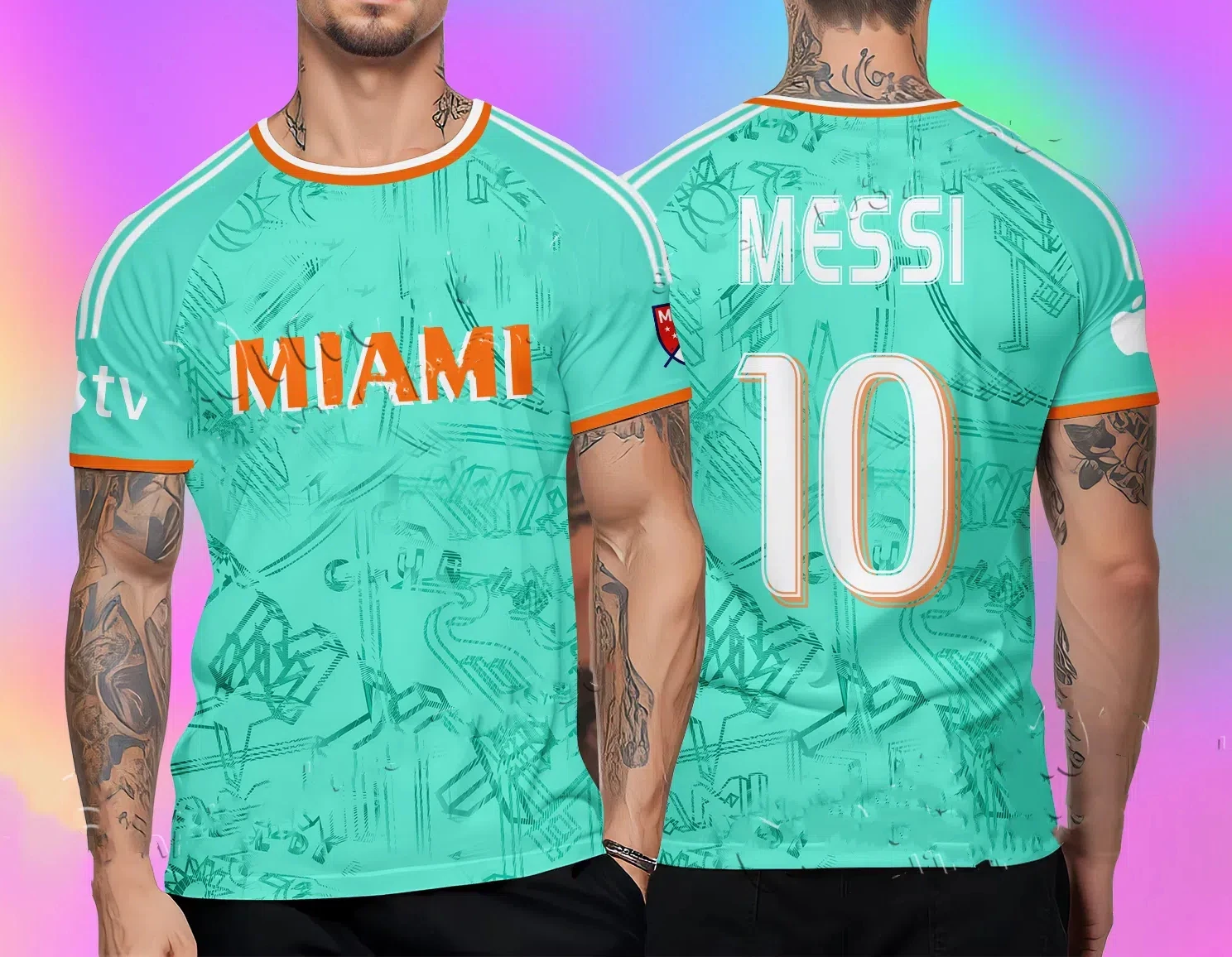 2025 Miami Ai Messi No.10 Football Fan Jersey Kids Adult Summer Sports Soccer Training Childrens Tops Round Neck Sweatshirt