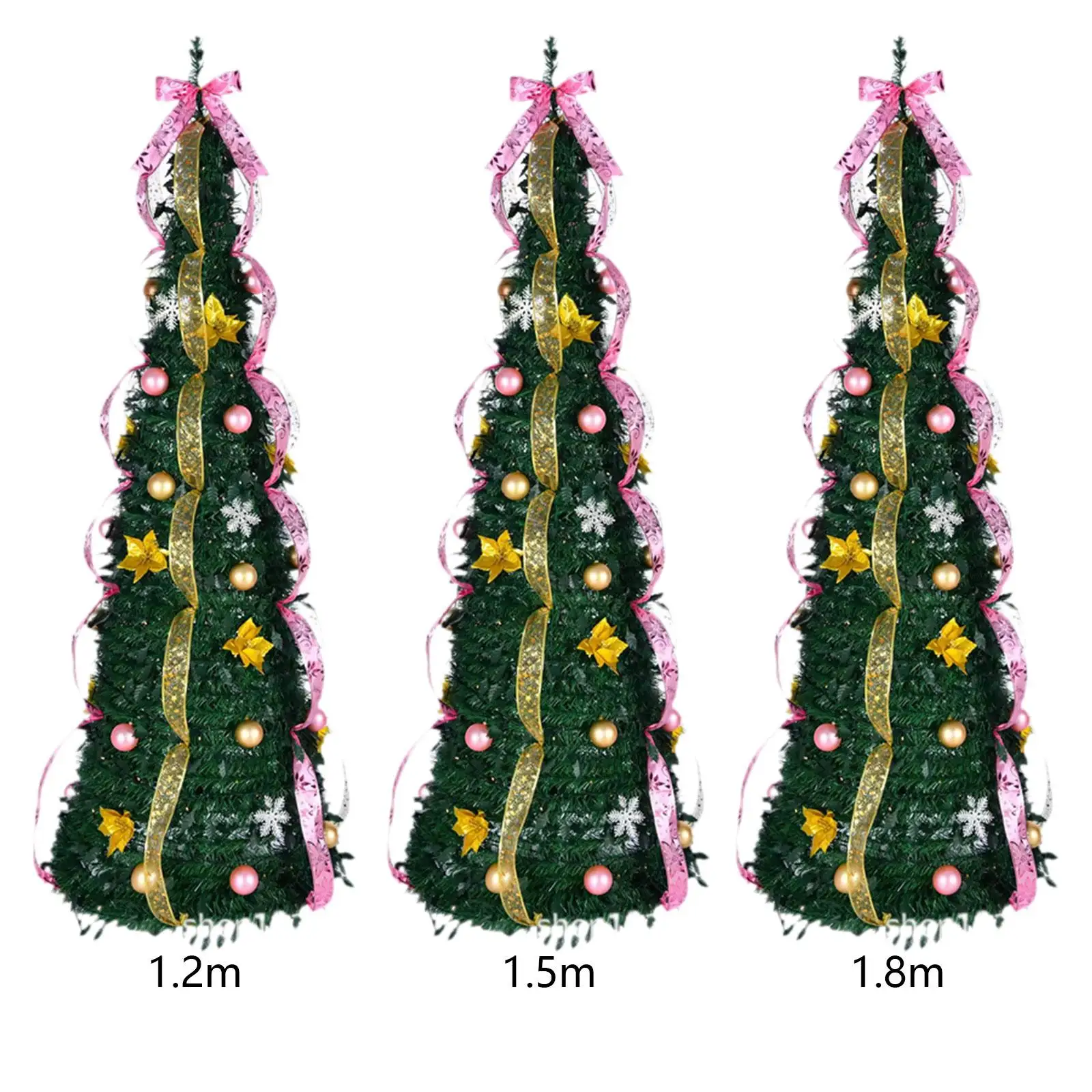 Christmas Pull up Trees Collapsible Xmas Tree for Decorative Home Apartment