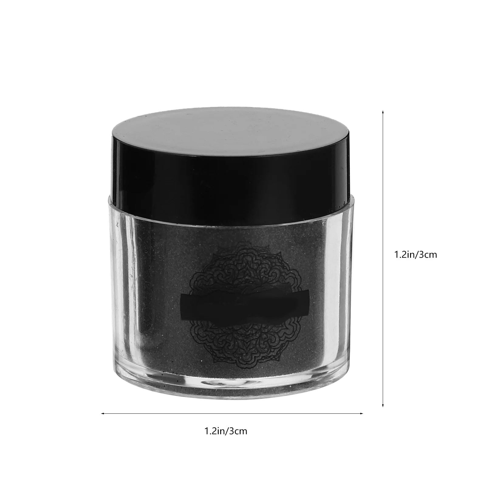 Nagelkunst-Zubehör, 2 Boxen, schwarzes Glitzerpulver für natürlich aussehende Acryl-Gelnägel, schwarzes Nagel- und Fingernagel-Glitzerpulver