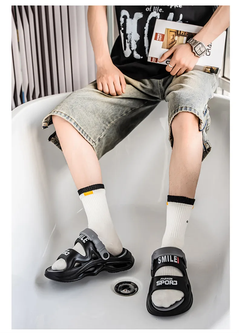 Herren-Hausschuhe, neue Sommer-EVA-Sandalen mit weicher Sohle, Plattform-Sandalen für drinnen und draußen, zum Gehen, Strandschuhe, Flip-Flops, Herrenschuhe – Detail 13
