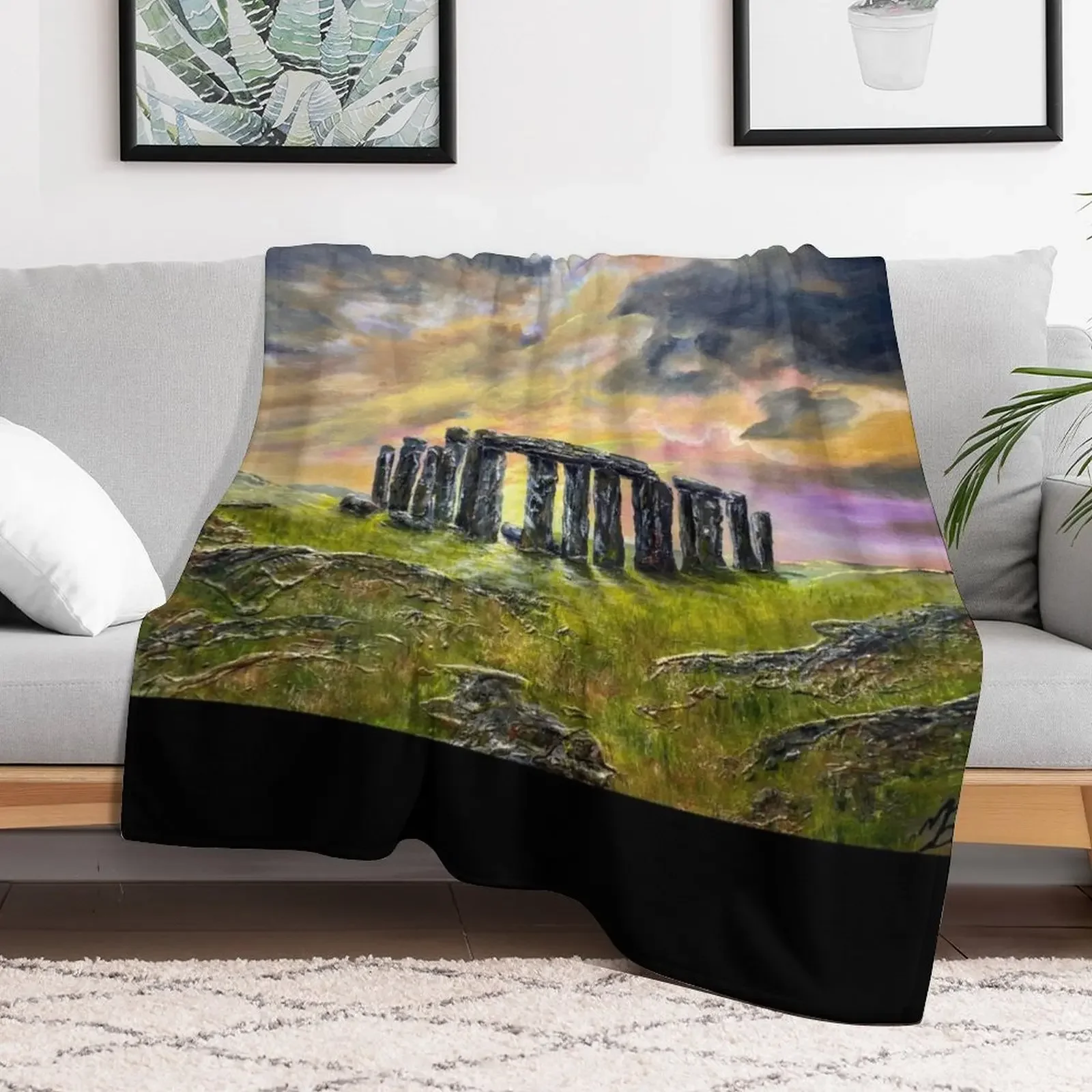 Stone Henge Throw Blanket Cute Plaid funny gift Luxury Blankets