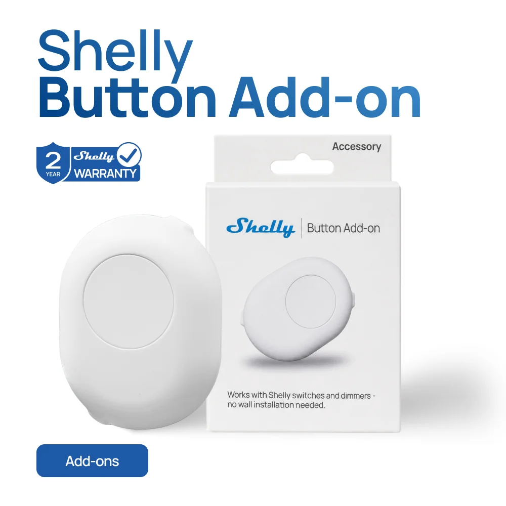 Adaptador Shelly Button: Converte Luminárias, Ventiladores e Pequenos Eletrodomésticos em Dispositivos Inteligentes Sem Danificar a Parede, Montagem Segura de Relés e Dimmers
