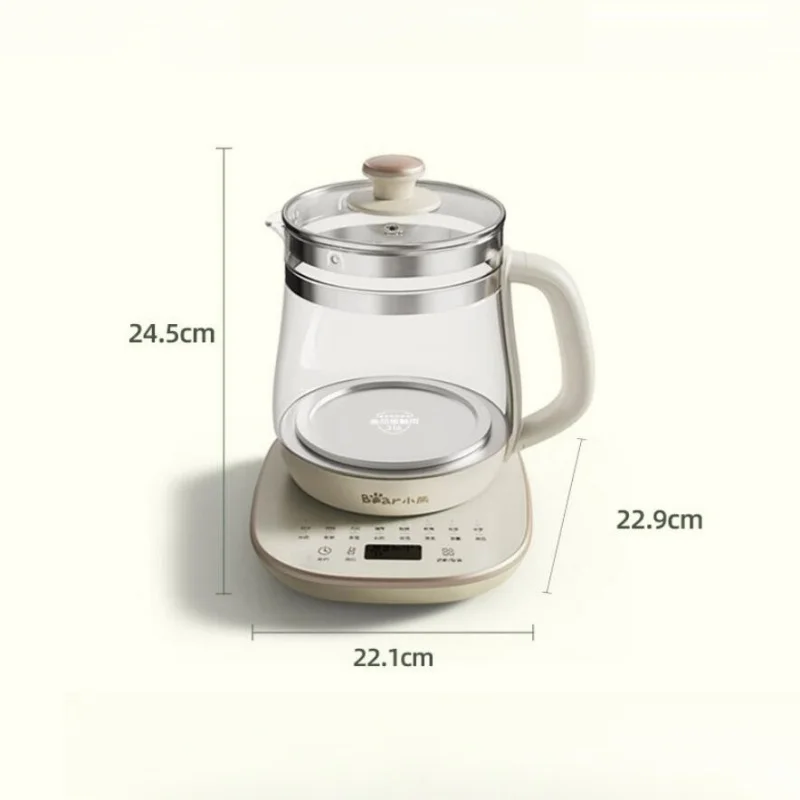 Bear-hervidor de agua saludable de 220V, 1,5l, preservación del calor, todo en uno, termostato automático, hervidor de té, cocina de té con soporte para huevos