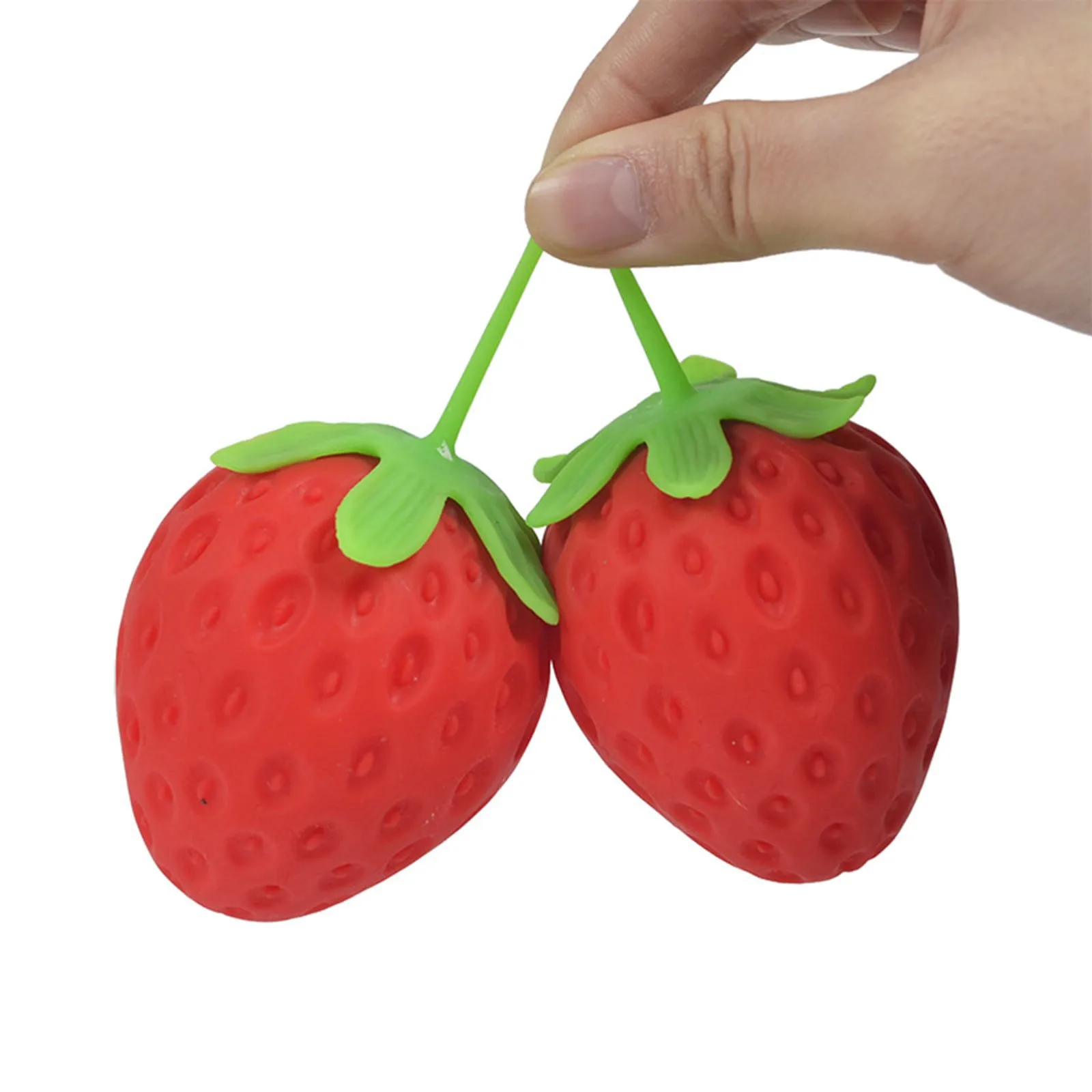 Simulated Strawberry Release Ball Decompression Fruit Ball Pinch Le Decompression Ball Children\'s Release Toy Party Small Gift