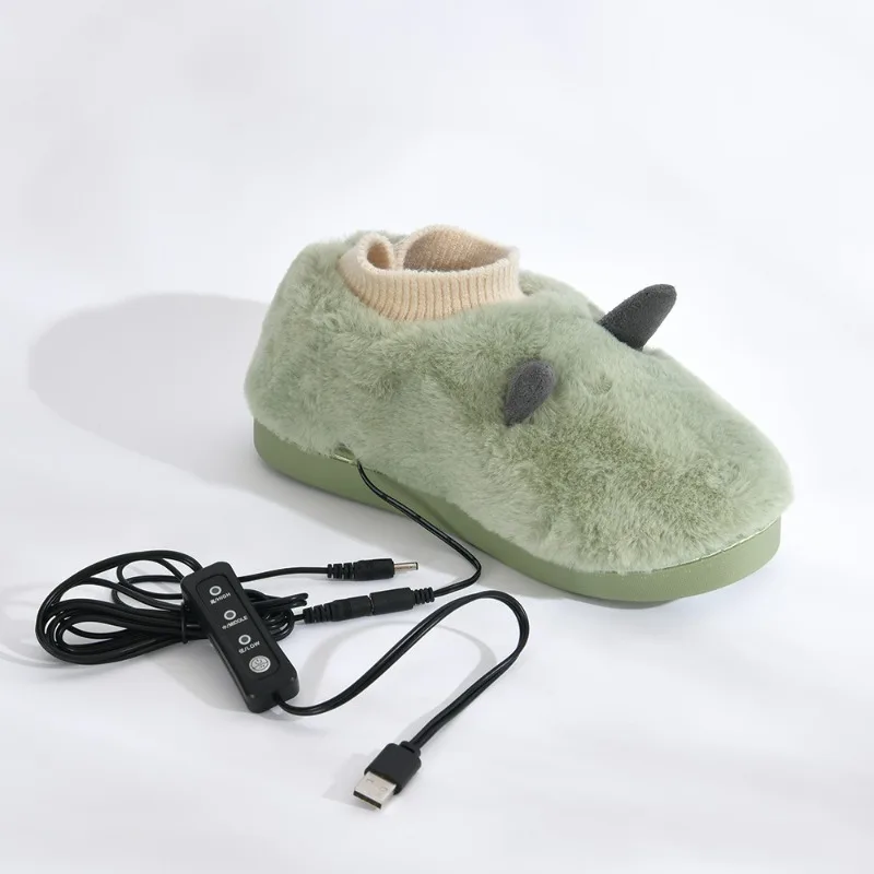 

Large size USB foot warmer electric heating shoes cotton shoes electric heating temperature regulation walking