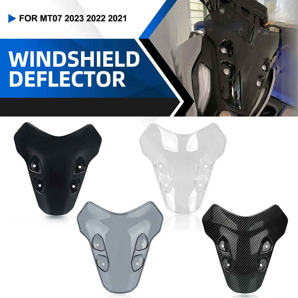 For YAMAHA MT07 2023 2022 2021 Motorcycle Double Bubble Windshield Wind Screen Deflector WindScreen MT-07 MT 07 Accessories