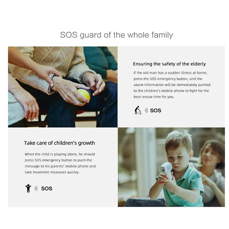 

Tuya Smart Life ZigBee Одноклавишная сигнализация Кнопка аварийного вызова SOS Беспроводная аварийная кнопка Приложение Smart Life Дистанционное управление