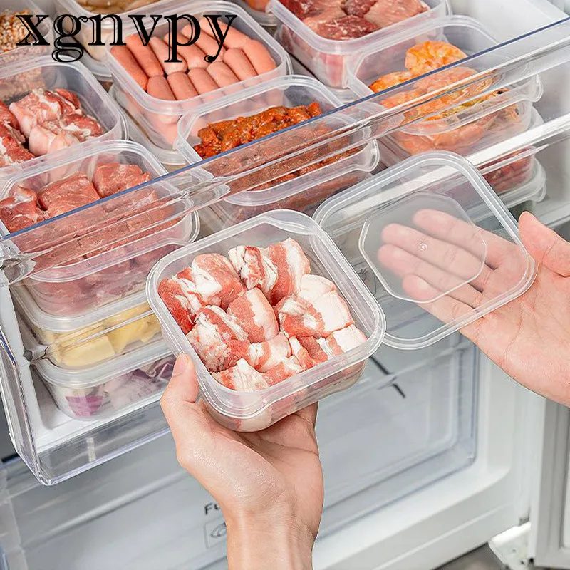 xgnvpy Refrigerator Freezing Box Antibacterial Meat Storage Food Grade Sealed Fresh Keeping Classification Mini Box