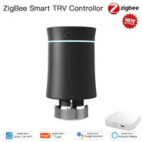 MOES Tuya ZigBee3.0 New Radiator Actuator Valve Smart Programmable Thermostat Temperature Heater TRV  Alexa Voice Control