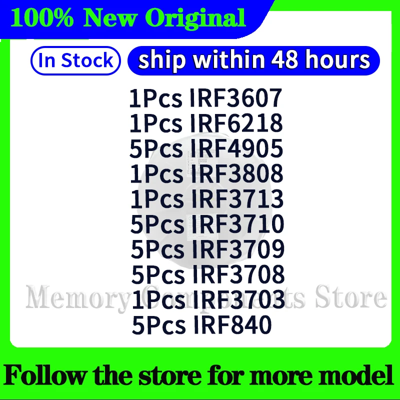 irf3607-irf6218-irf4905-irf3808-irf3713-irf3710-irf3709-irf3708-irf3703-irf840-В-наличии-Высокое-качество-Новые