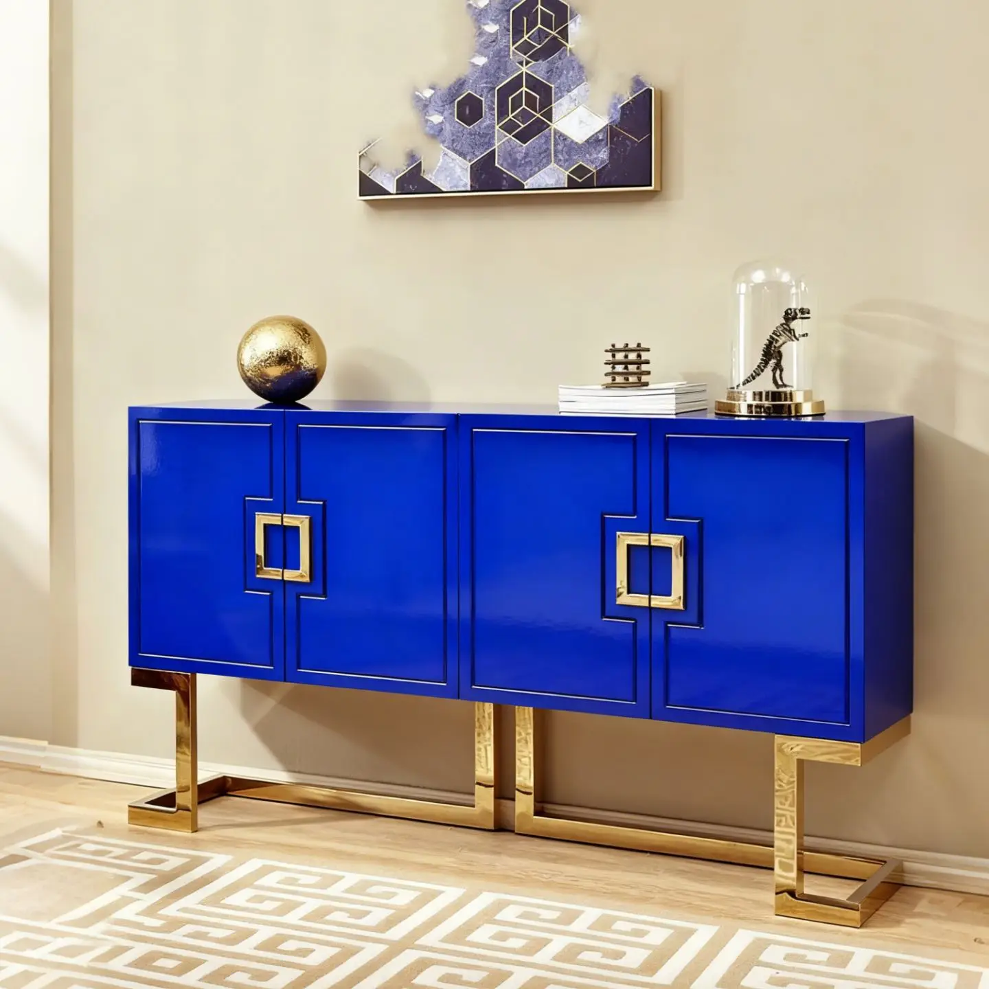 Italian minimalist piano paint dining side cabinet modern minimalist tea cabinet