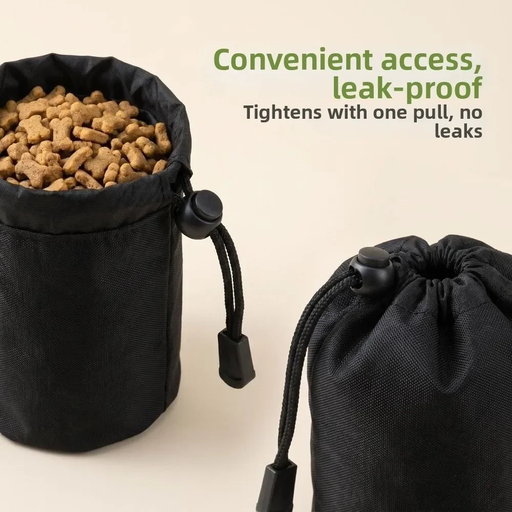 1 Stück 7×10cm tragbare Haustier-Trainings-Hüfttasche mit Kordelzug, auslaufsichere Hundeleckerli-Tasche, freihändige, multifunktionale Welpen-Snack-Belohnungstasche – Detail 2