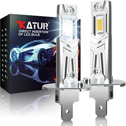 Katur 2x H1 Led Car Headlight Mini Size Desi Fog Lamps 20000Lm 6000K White Fanless For Peugeot 206 CC 307 207 308 SW 2008 306